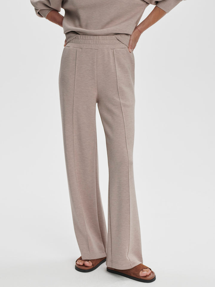 Varley The Wide Leg Pant 30" in Taupe Marl