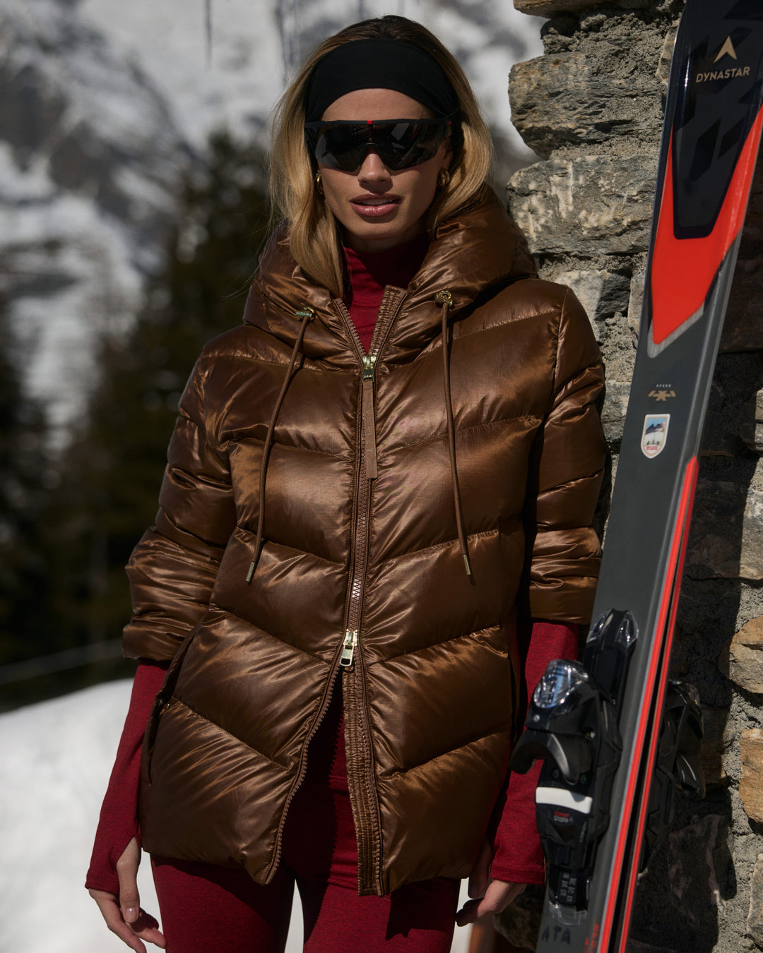 Varley Madelina Lightweight Down Jacket in Cocoa Dust