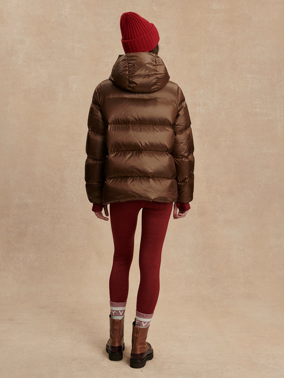 Varley Madelina Lightweight Down Jacket in Cocoa Dust
