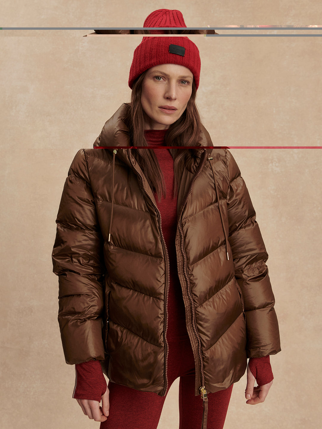 Varley Madelina Lightweight Down Jacket in Cocoa Dust