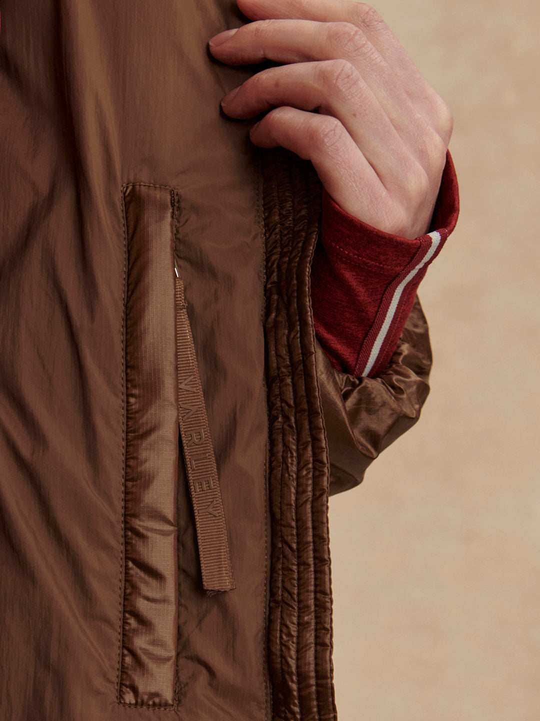 Varley Madelina Lightweight Down Jacket in Cocoa Dust