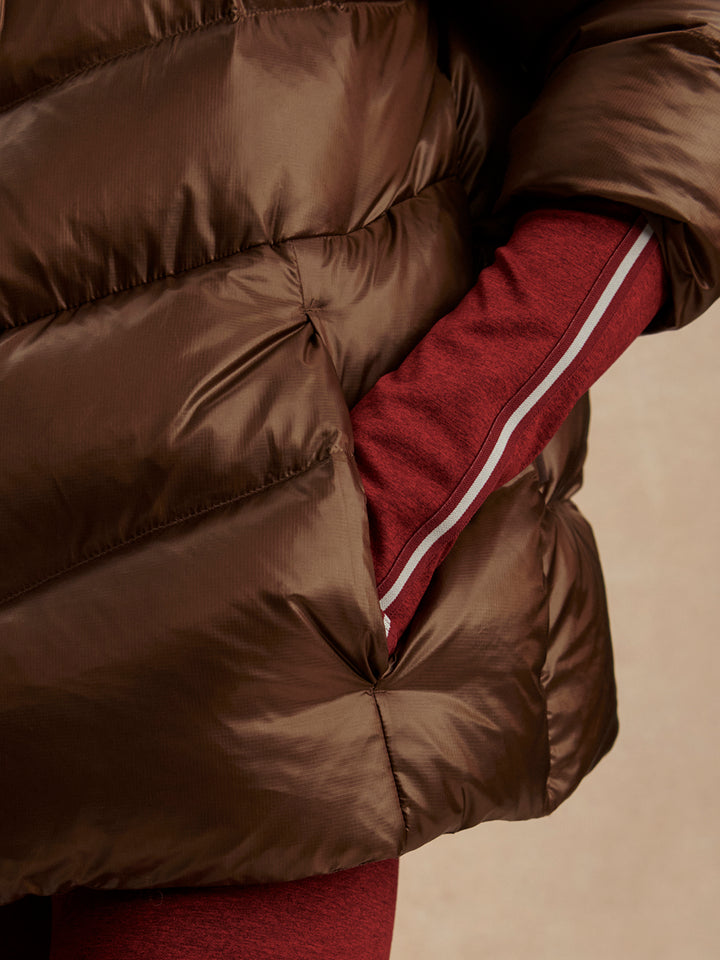 Varley Madelina Lightweight Down Jacket in Cocoa Dust