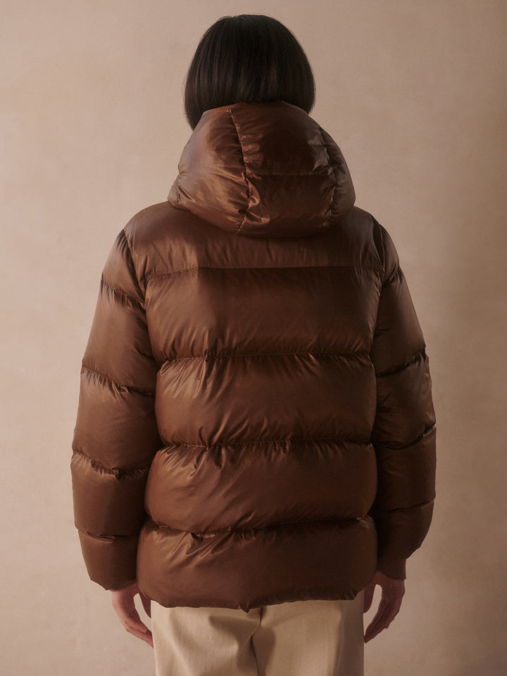 Varley Madelina Lightweight Down Jacket in Cocoa Dust