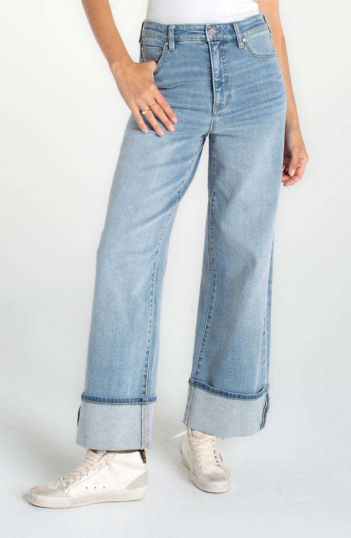 Liverpool Los Angeles Morgan High Rise Cuffed Jean in Rincon Beach