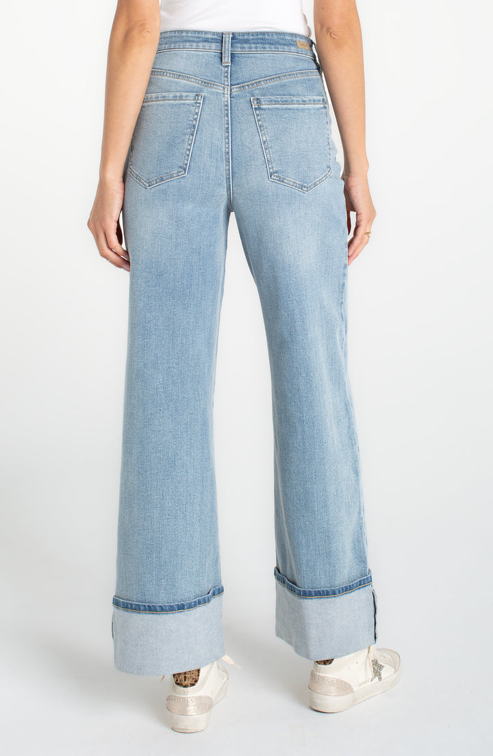 Liverpool Los Angeles Morgan High Rise Cuffed Jean in Rincon Beach