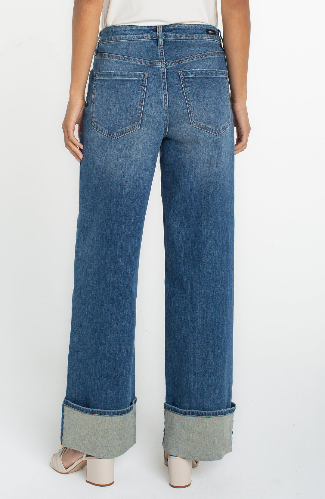 Liverpool Los Angeles Morgan High Rise Cuffed Jean in Tidal Wave