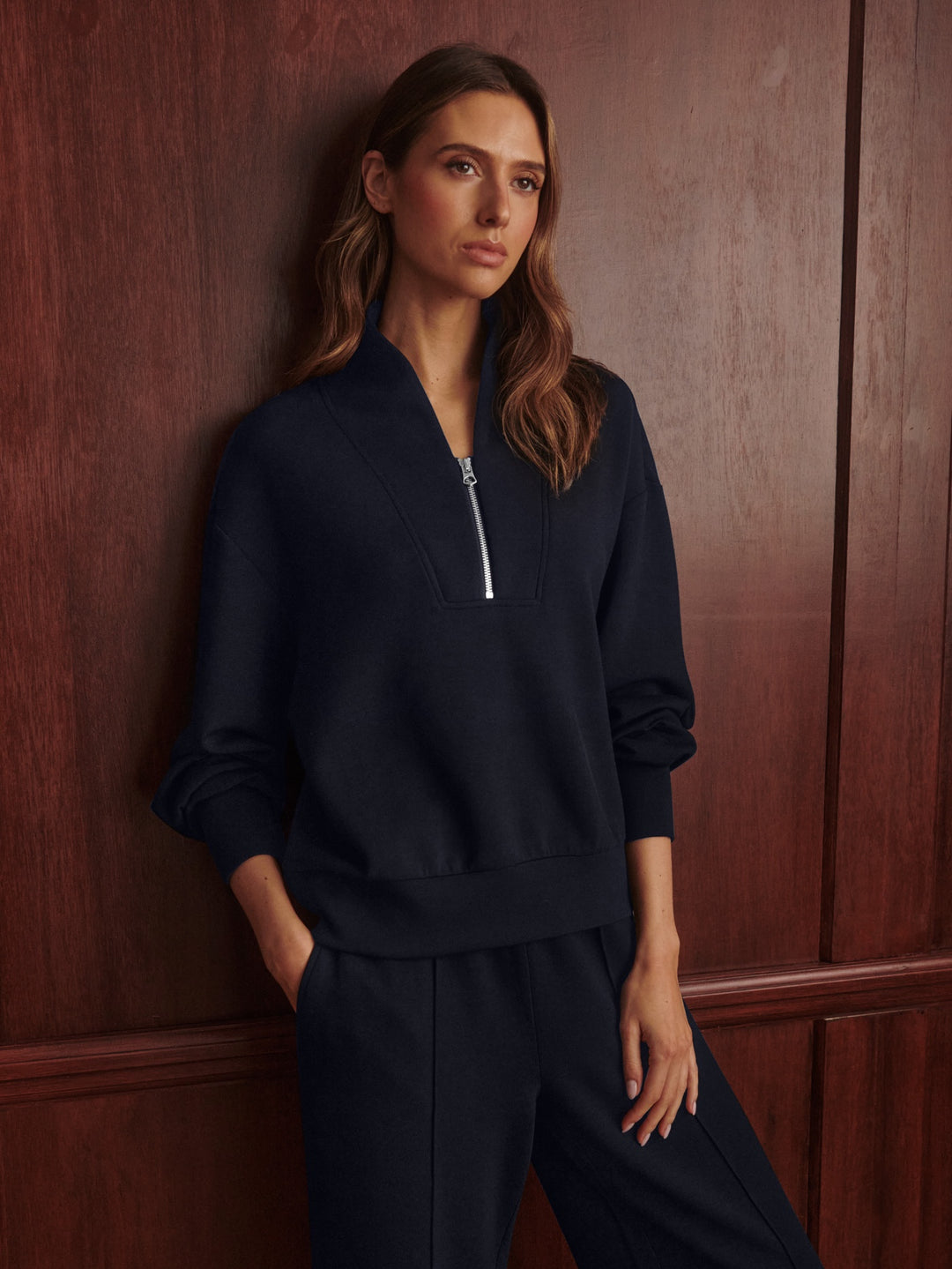 Varley Davidson Sweat in Blue Nights