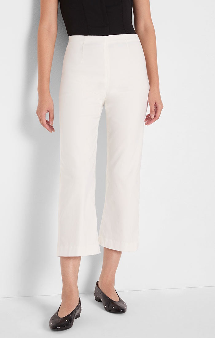 Nic + Zoe Polished Wonderstretch Wide-Leg Crop Pant in Paper White