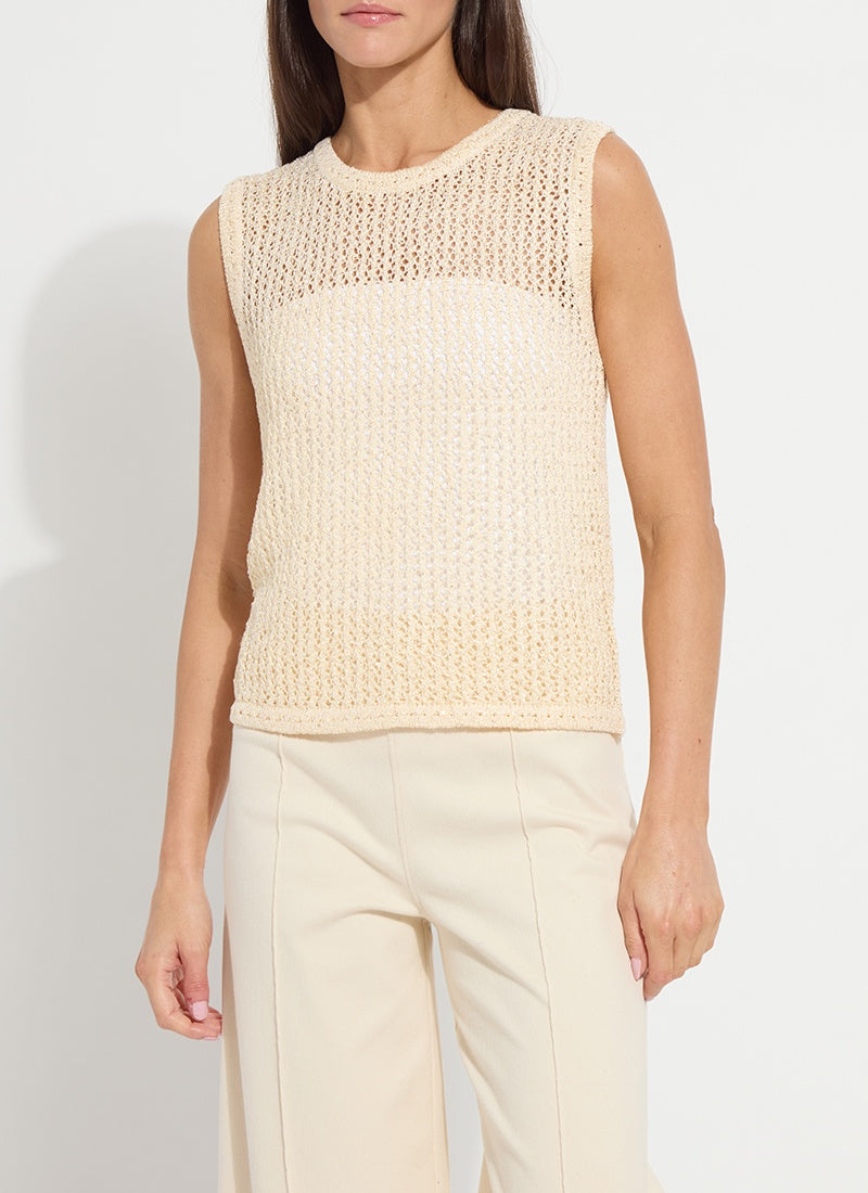 Lysse Avery Sequined Knit Shell in Coco Sequins