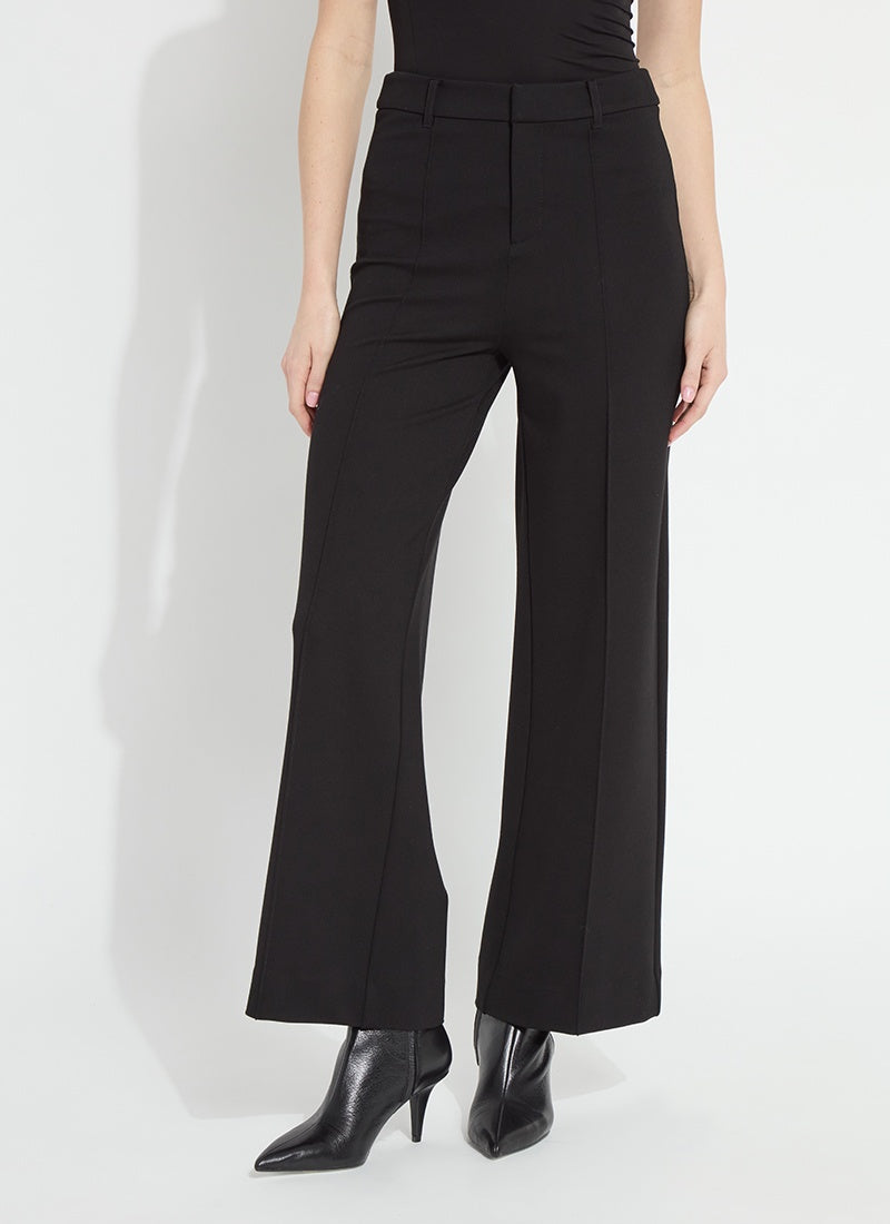 Lysse Nadia Zip Front Ponte Trouser in Black