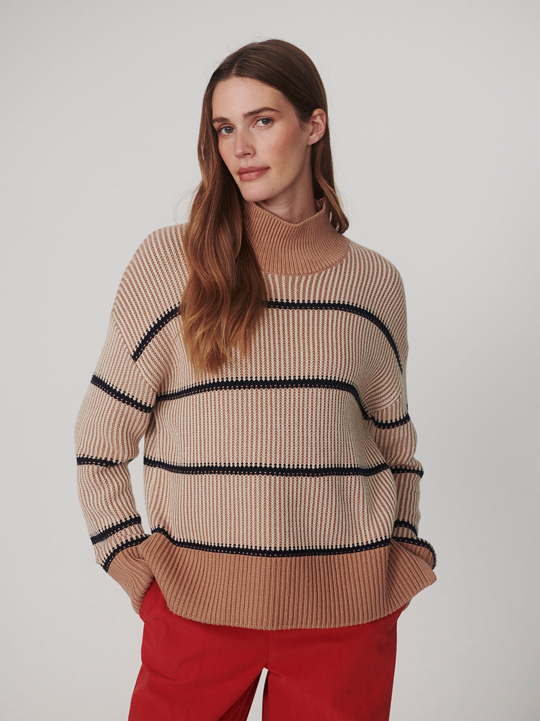 Varley Holland Knit Sweater in Mid Tan