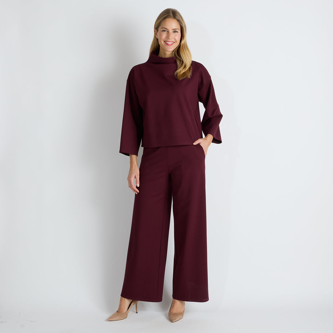 Jude Connally Nicolette Ponte Pant in Merlot