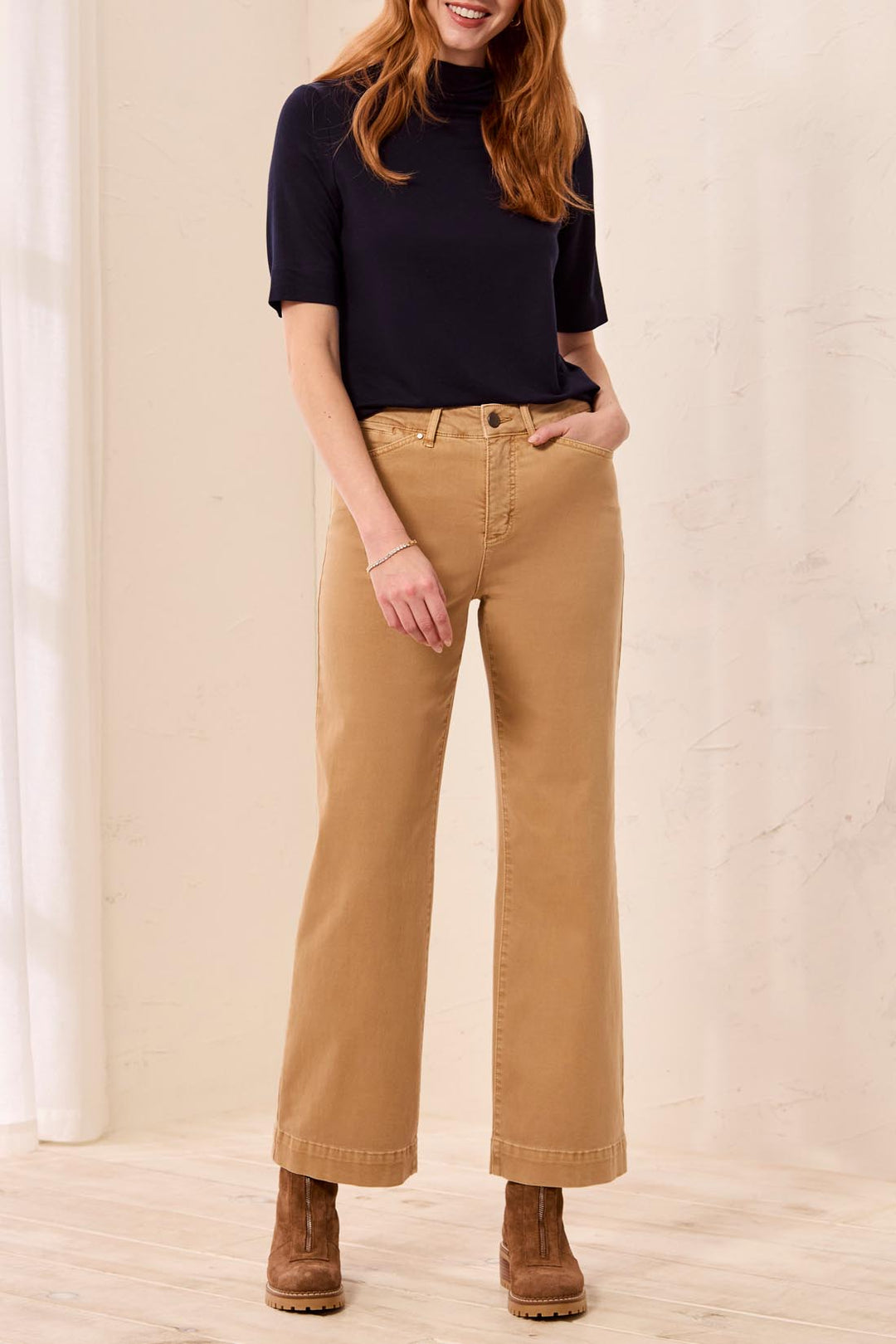 Tribal Fly Front 5 Pocket Pant in Sesame