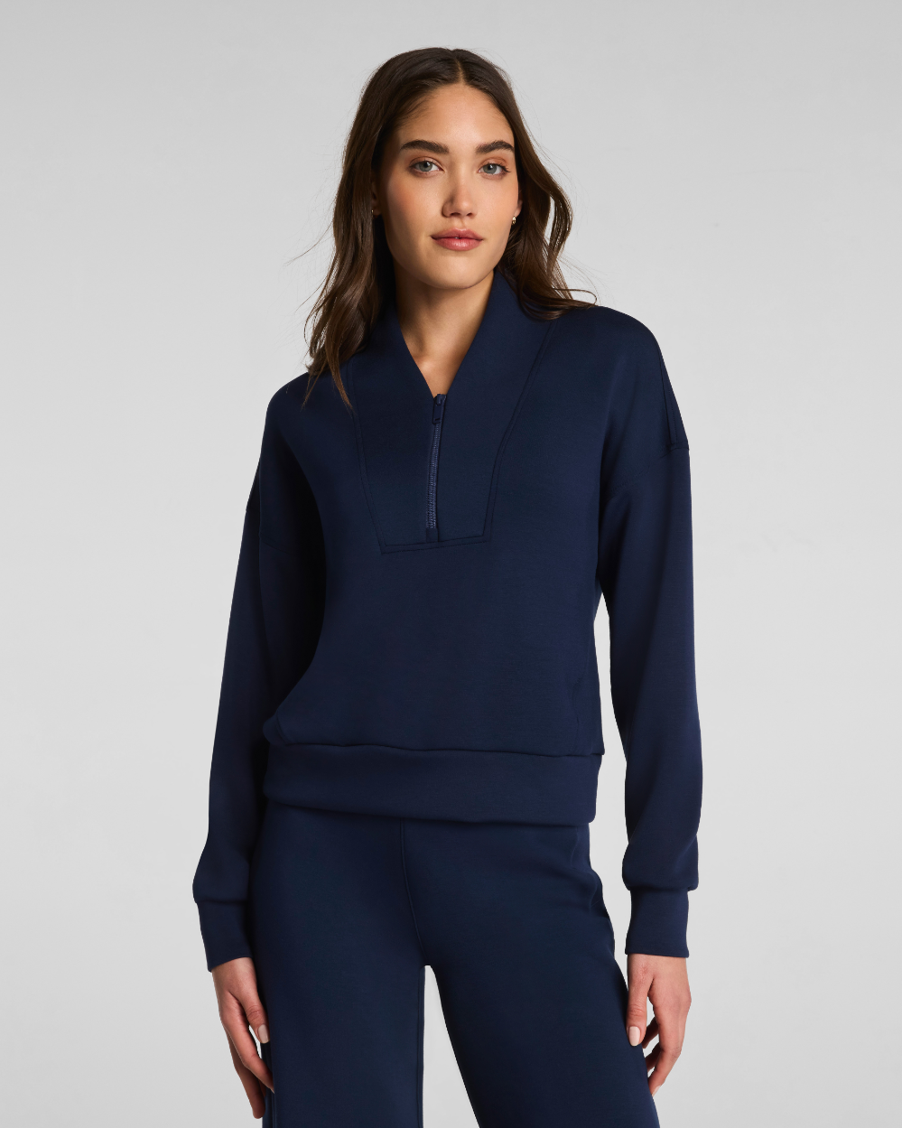 Spanx Airessentials® Shawl Collar Half Zip in Timeless Navy