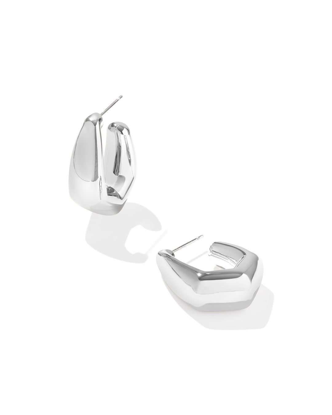 Kendra Scott Kaia Small Hoop Earrings in Silver