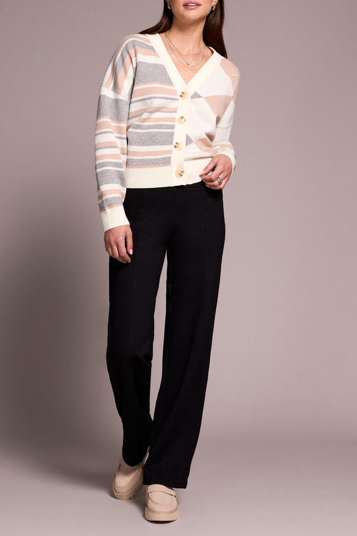 Tribal Pull On Pant With Pin Tucks in Black