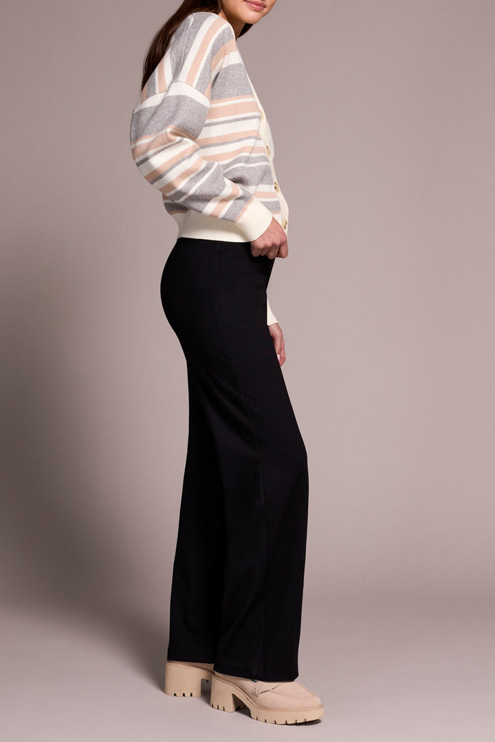 Tribal Pull On Pant With Pin Tucks in Black