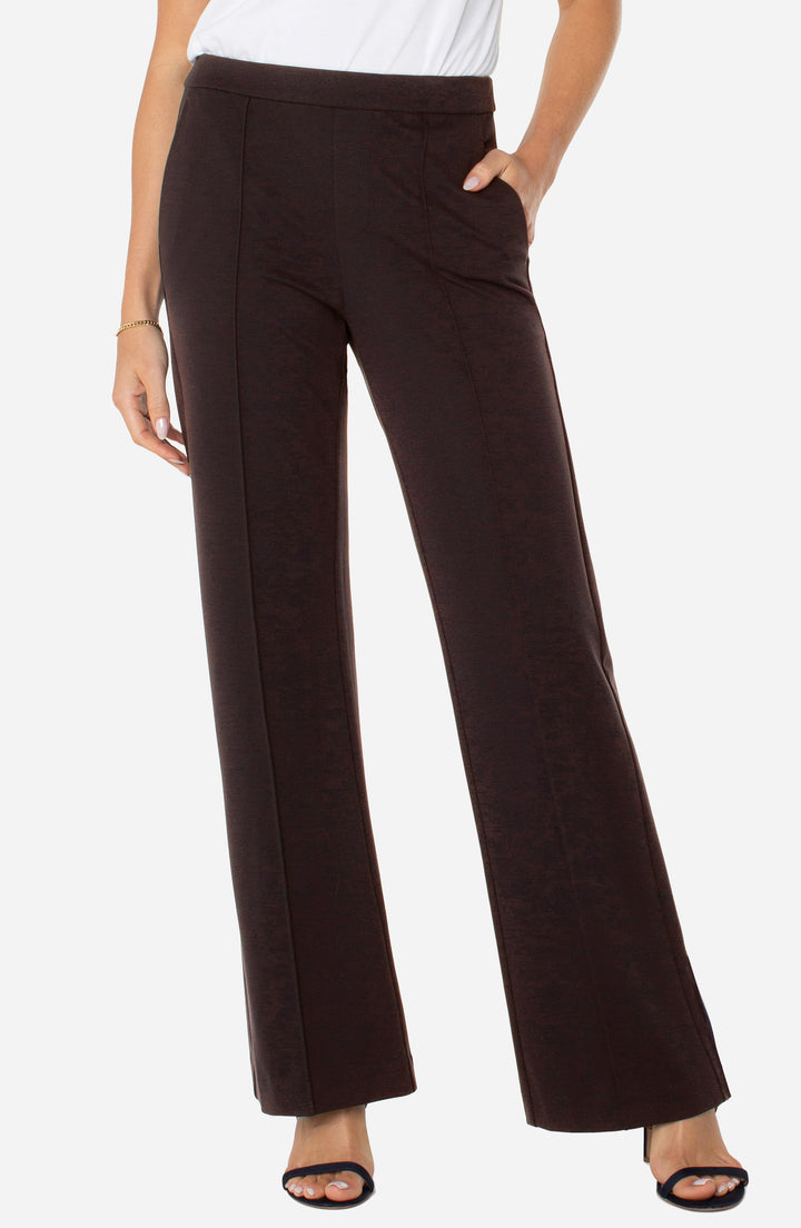 Liverpool Los Angeles Kayla Pull On Wide Leg Trouser in Brown Truffle