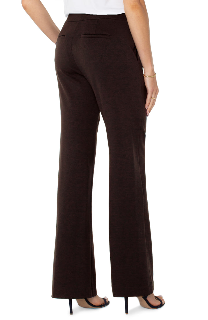 Liverpool Los Angeles Kayla Pull On Wide Leg Trouser in Brown Truffle