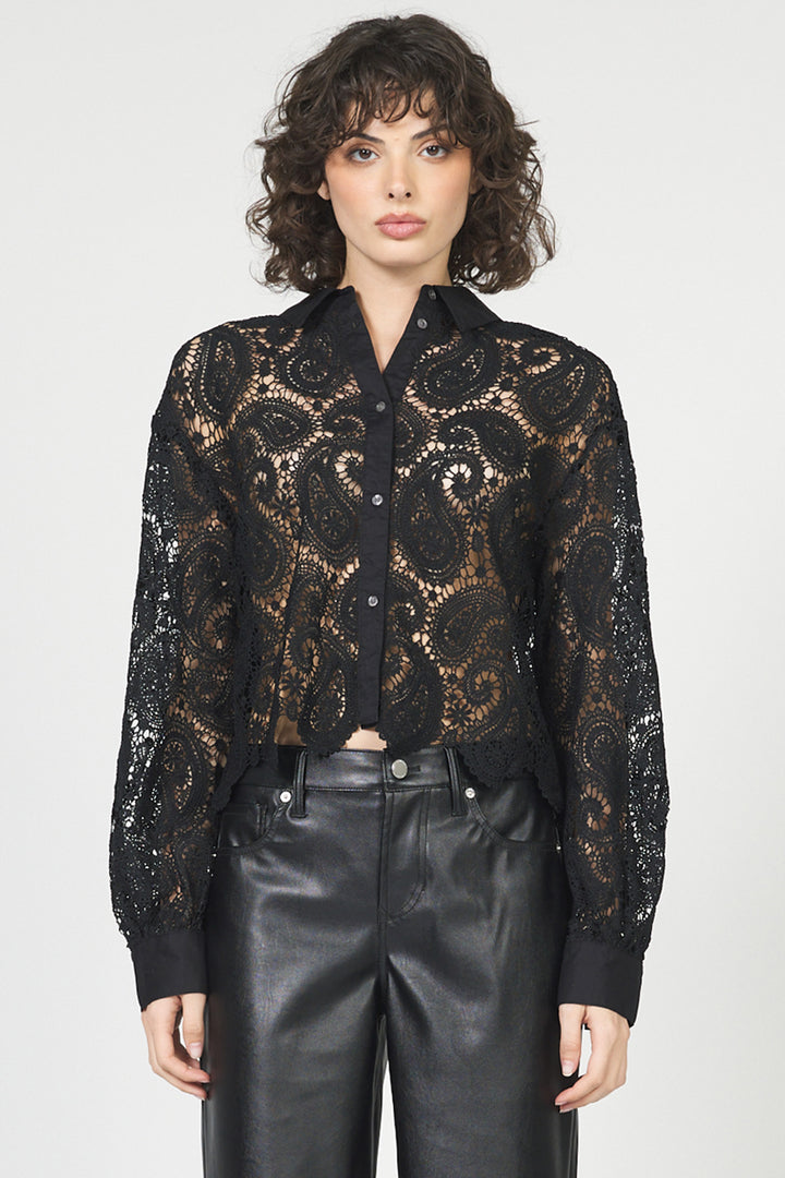 Dear John Suzette Top in Black