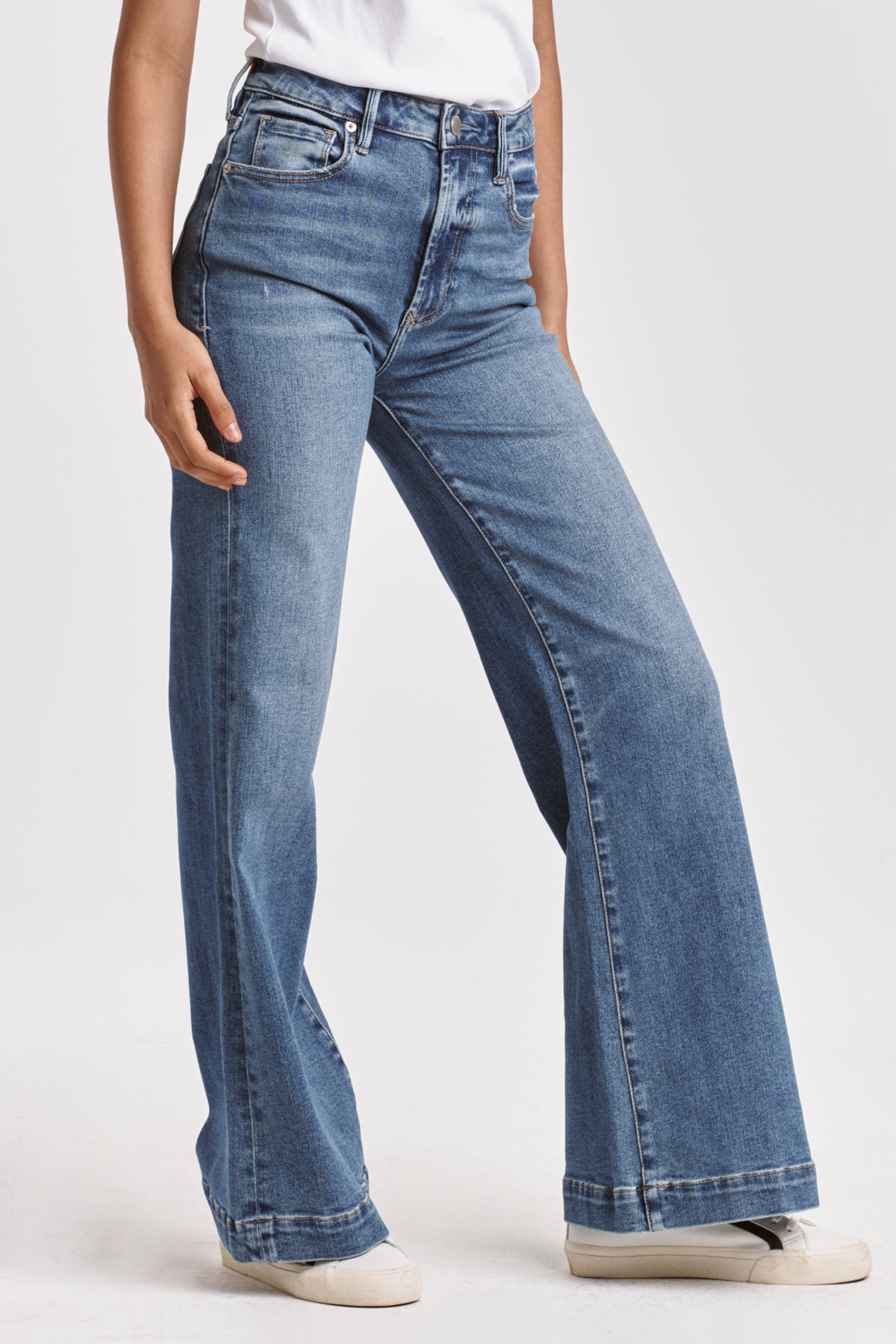 Dear John Fiona Super High Rise Wide Leg Jeans in Natal