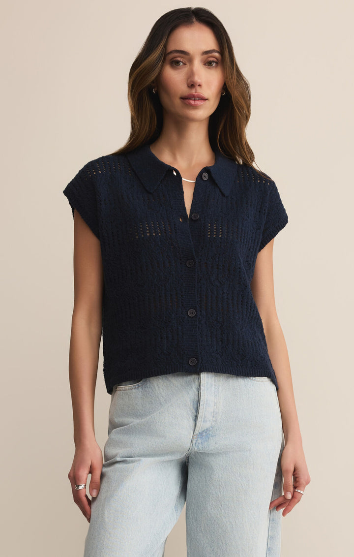 Z Supply Kinsley Sweater Top in Eclipse