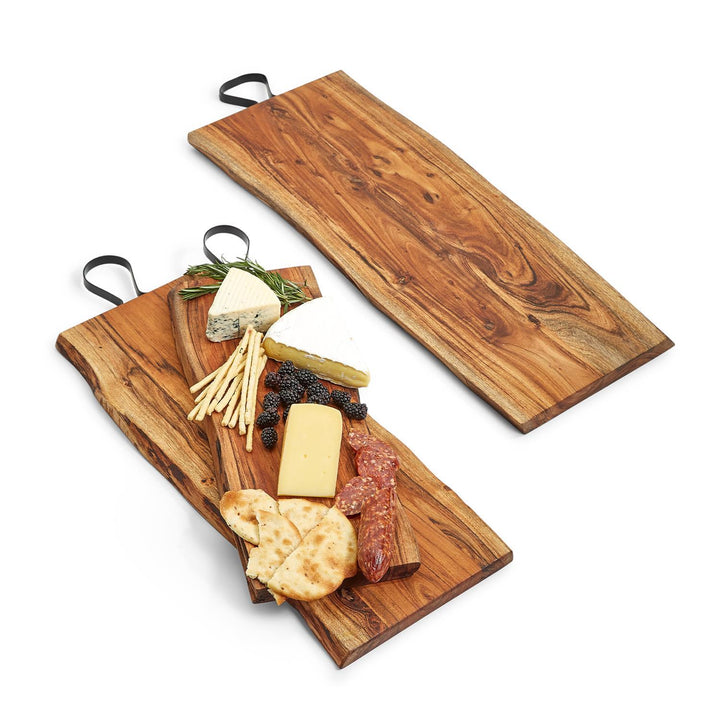 Two's Company Communal Table Serving Board with Iron Handle