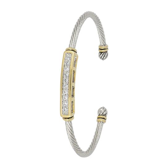 John Medeiros Celebration Petite Pavé Bar Wire Cuff Bracelet