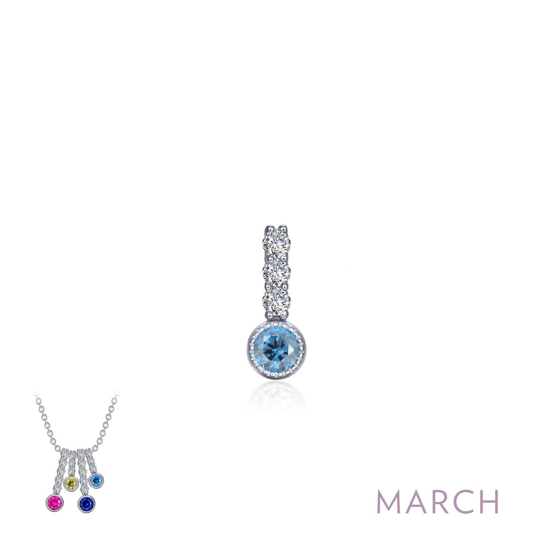 Lafonn March Birthstone Love Pendant