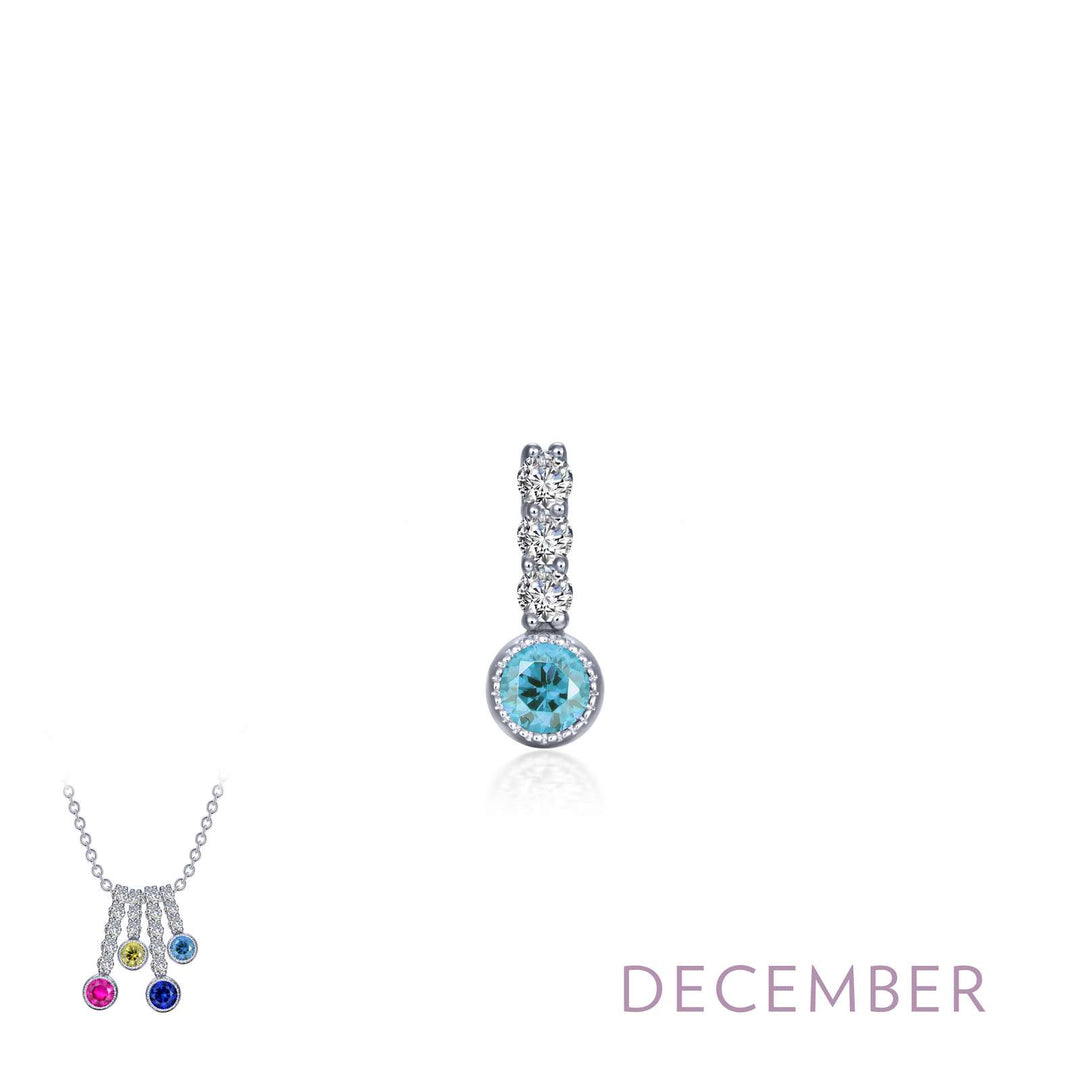 Lafonn December Birthstone Love Pendant