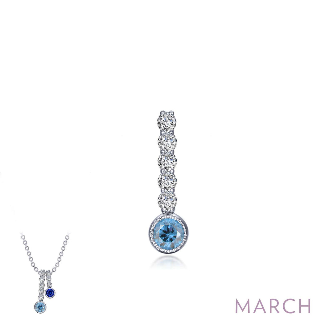 Lafonn March Birthstone Love Pendant (large)