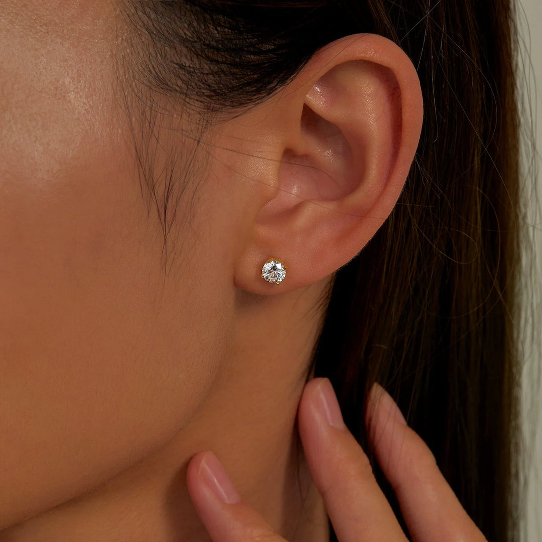 Lafonn 3 CTW Stud Earrings in Gold