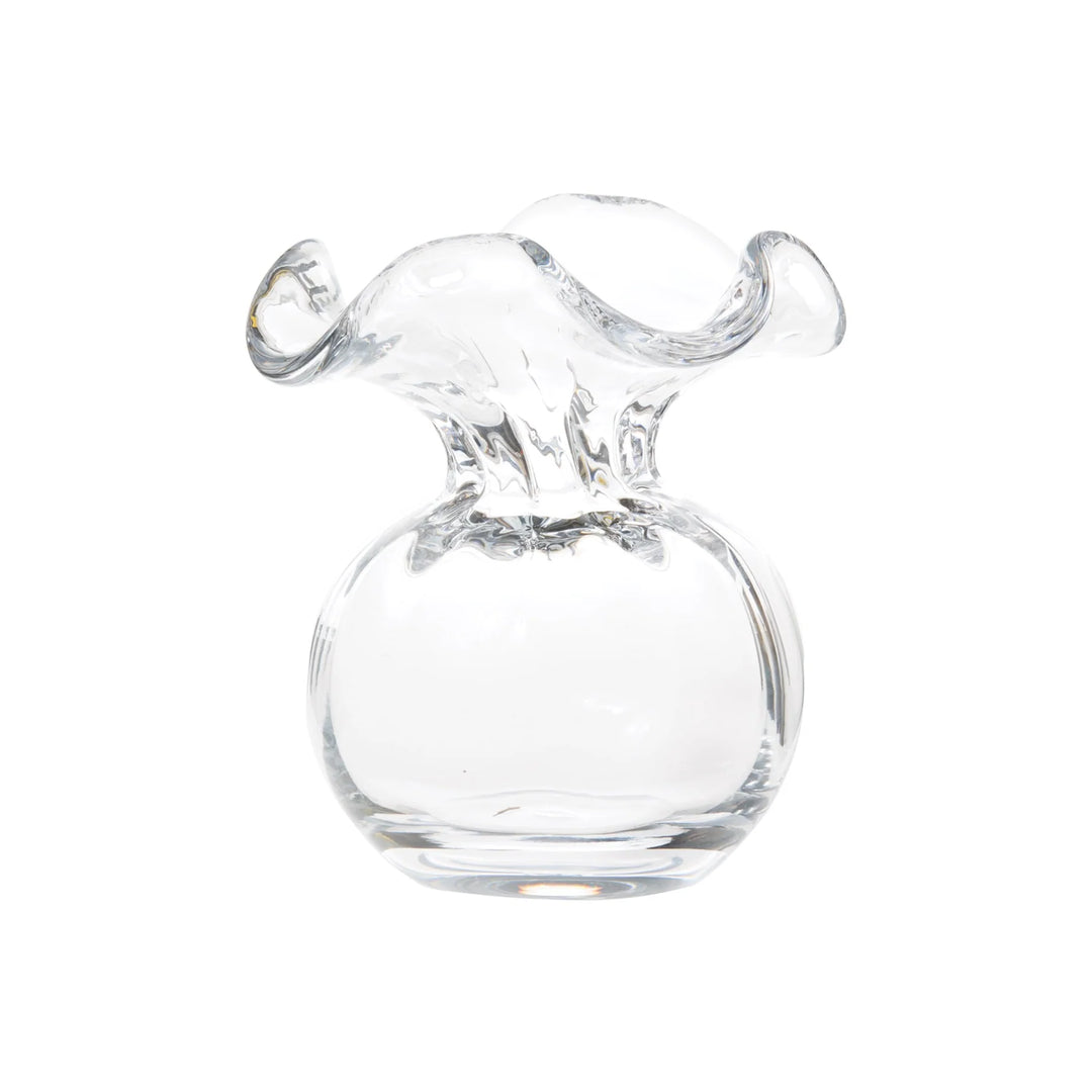 VIETRI HIBISCUS GLASS CLEAR BUD VASE