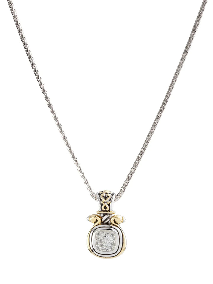 John Medeiros Anvil Pavé Large Slider Necklace with Chain