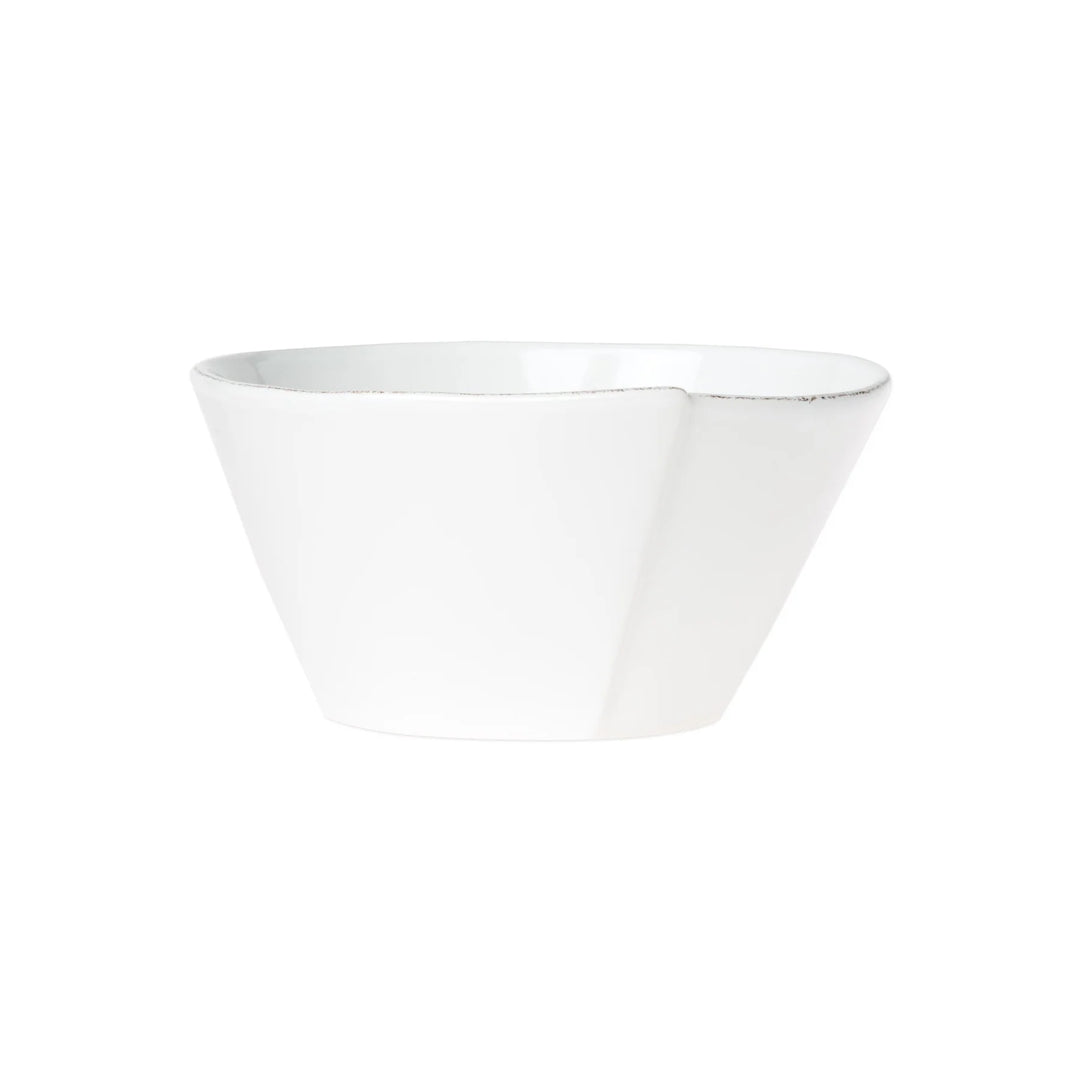 VIETRI LASTRA WHITE MEDIUM STACKING SERVING BOWL IN WHITE