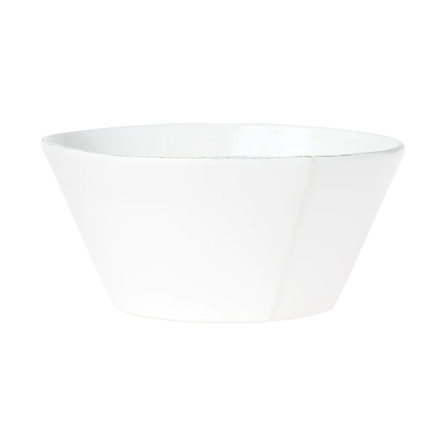 VIETRI LASTRA WHITE LARGE STACKING SERVING BOWL IN WHITE