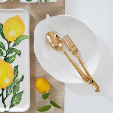 Vietri LIMONI WHITE FIGURAL LEMON PLATTER