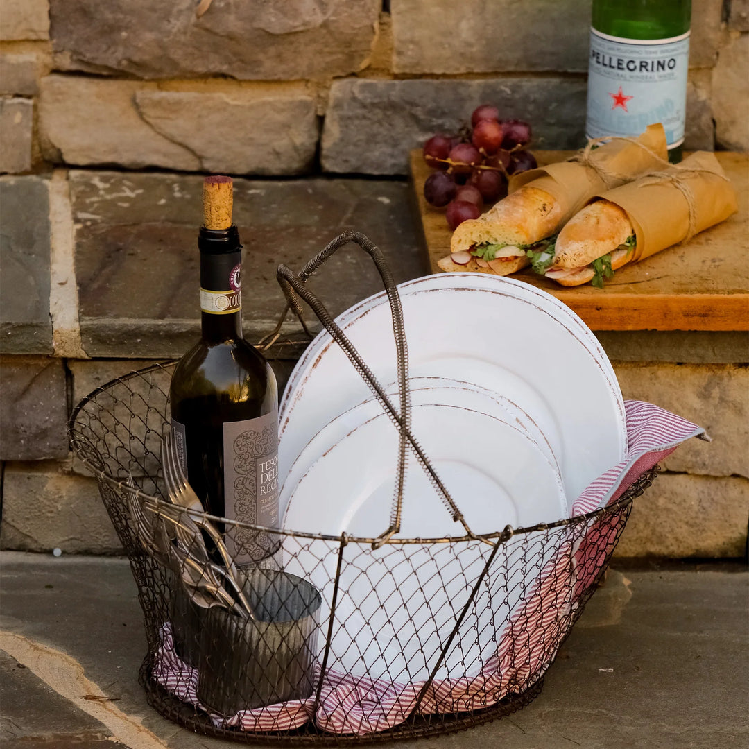 VIETRI LASTRA SALAD PLATE IN WHITE