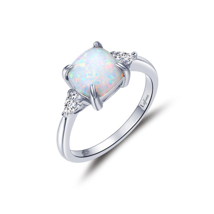 Lafonn Opal Three-Stone Engagement Ring