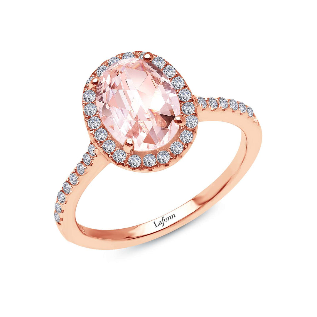 Lafonn 2.26 CTW Halo Rose Gold Engagement Ring