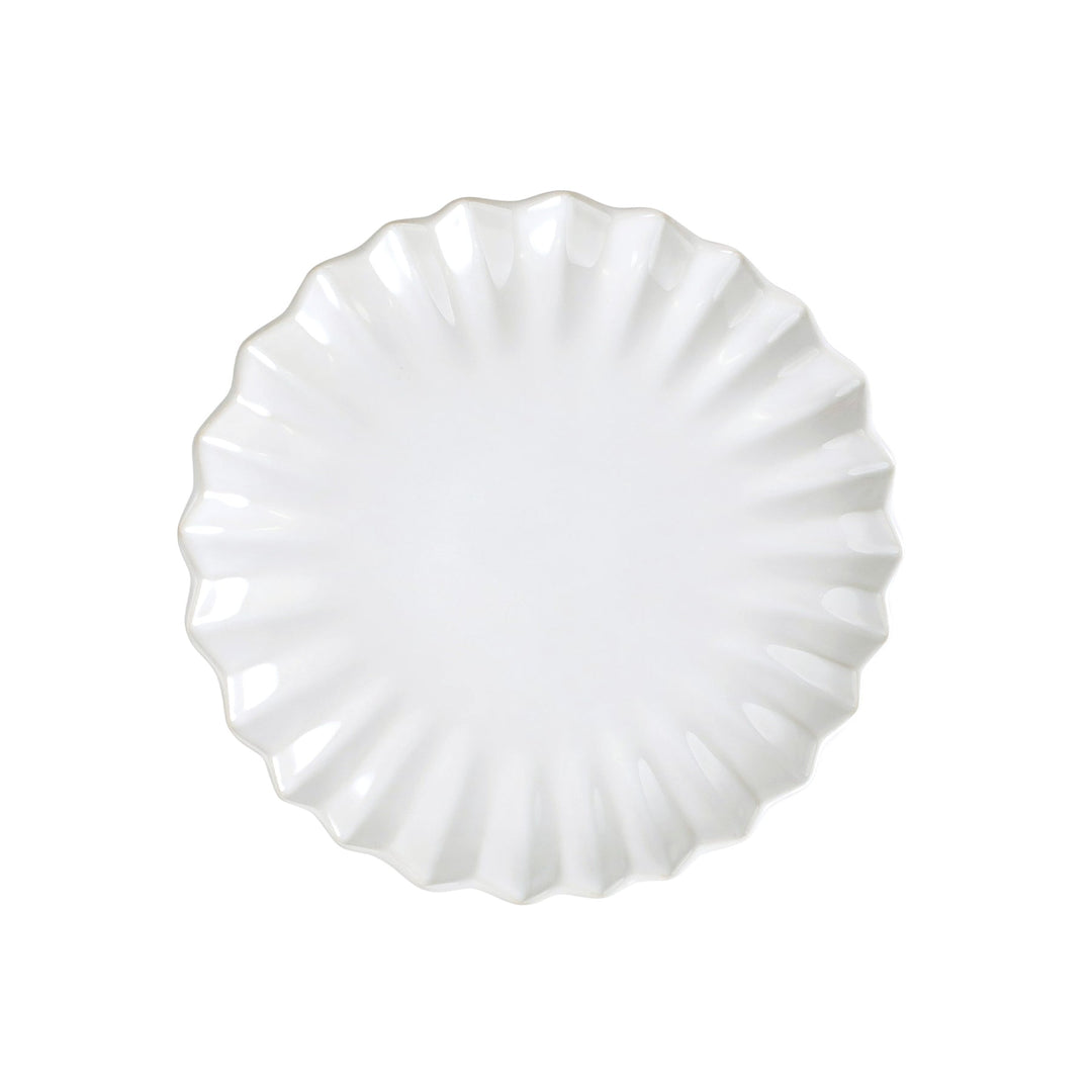 VIETRI INCANTO STONE WHITE PLEATED SALAD PLATE